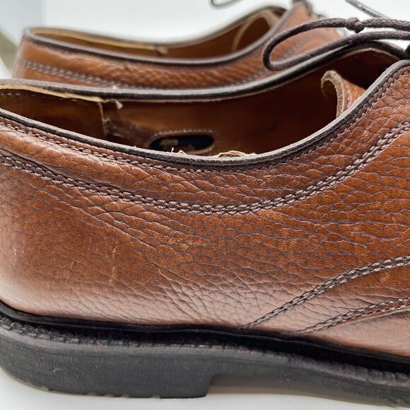 Allen Edmonds Becker Men\'s Brown Pebbled Captoe 4822 Dress Shoes Size 9.5 D main image 6